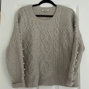 Women’s Madewell Beige Knit Wool Sweater Size M